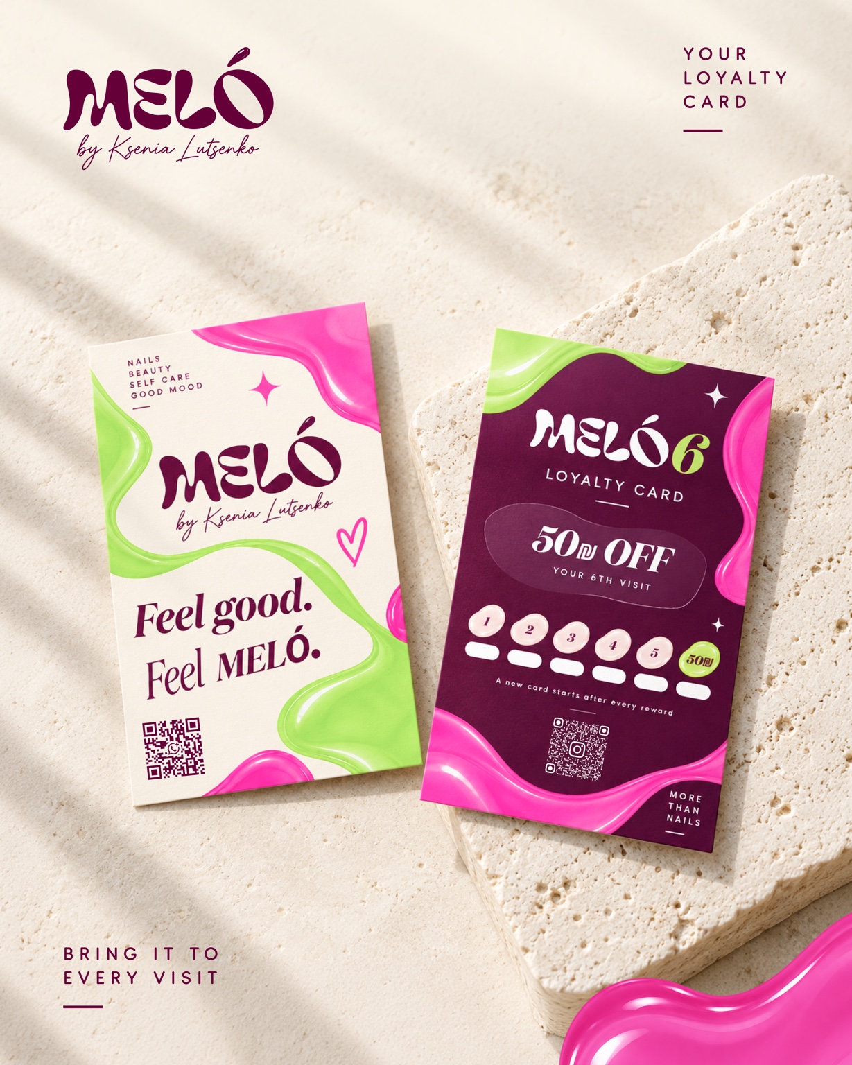 כרטיס הנאמנות המתוקן של MELÓ — 50 ₪ הנחה בביקור השישי